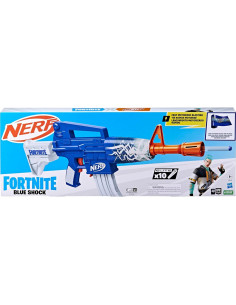 Bláster Nerf Fortnite Blue Shock 10 Dardos Elite 2