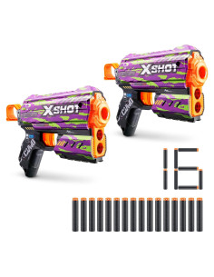 X-Shot Skins Flux Blaster ZURU 2 Paquete 16 Dardos