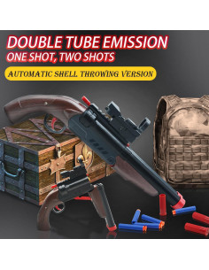 Blaster de Juguete Doble Caño - Chorro de Espuma 76 cm 2