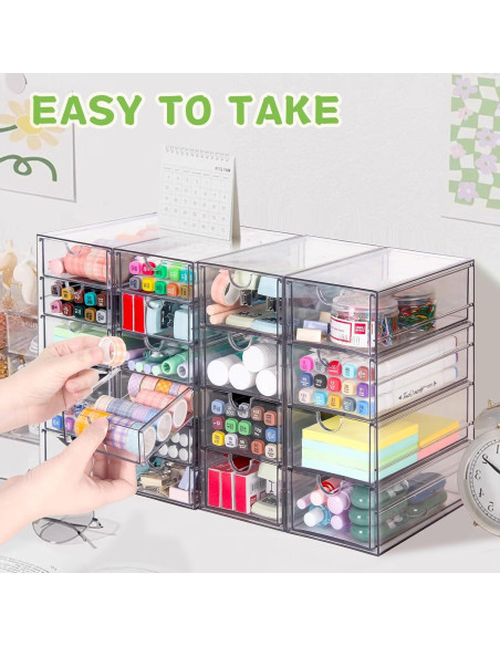 Organizador Acrílico VZKAH 20 Cajones 4 Conjuntos Transparente