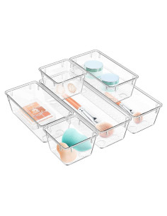Organizadores de Cajón WOWBOX 6 Piezas Acrílico Transparente