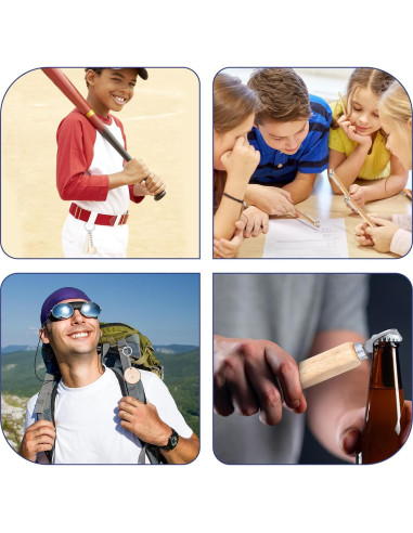 Kit de 100 Llaveros de Madera Briwooody para Grabado DIY