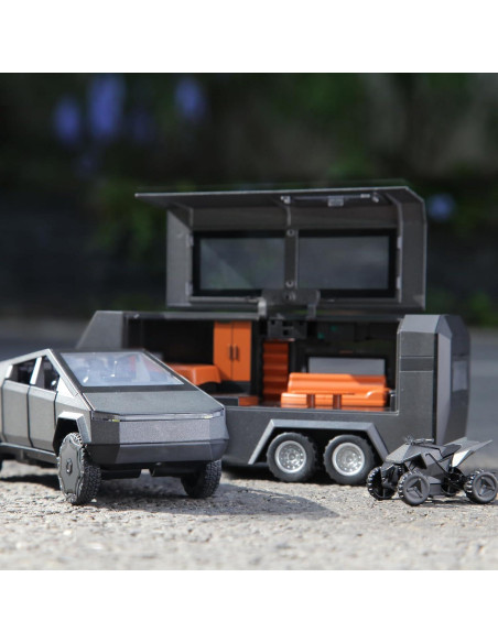 Camión Pickup Juguete ZOCBOYO 1/32 con Remolque y Motocicleta Camión Pickup Juguete ZOCBOYO 1/32 con Remolque y Motocicleta