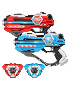 IJO Conjunto de Laser Tag 2 Pistolas y Chalecos LED