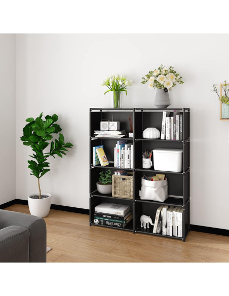 Estante MOYIPIN 8 Rejillas Multifuncional Negro