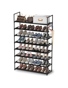 Estante de Zapatos Hsscblet 8 Niveles Impermeable Negro