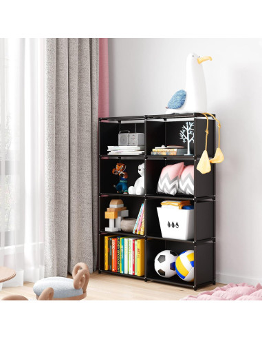 Estante MOYIPIN 8 Rejillas Multifuncional Negro