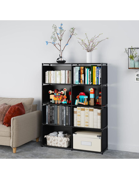 Estante MOYIPIN 8 Rejillas Multifuncional Negro