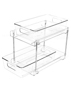 Organizador de Baño COKIHOM 2 Niveles Transparente 31.5x10.5x20.3 cm