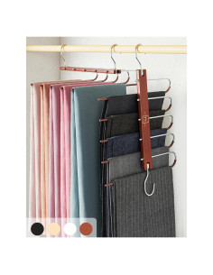 Perchas MORALVE de Madera para Pantalones - Paquete de 2