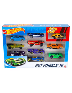 Hot Wheels Paquete de 10 Coches a Escala 1:64 Diversión