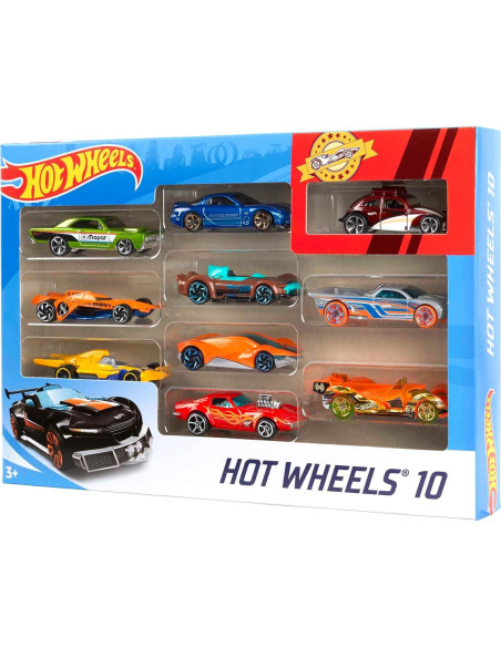 Hot Wheels Paquete de 10 Coches a Escala 1:64 Diversión