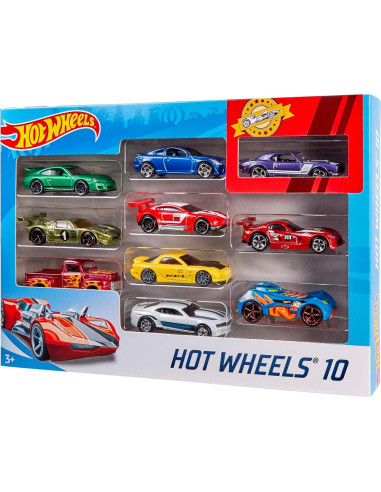 Hot Wheels Paquete de 10 Coches a Escala 1:64 Diversión