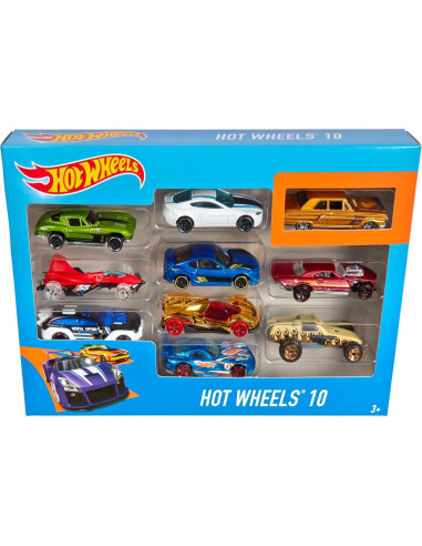 Hot Wheels Paquete de 10 Coches a Escala 1:64 Diversión