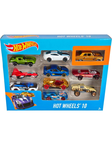 Hot Wheels Paquete de 10 Coches a Escala 1:64 Diversión