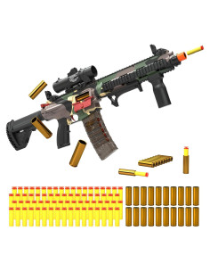 Pistola de Juguete Eléctrica M416 con 80 Dardos de Espuma
