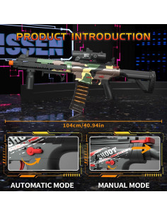 Pistola de Juguete Eléctrica M416 con 80 Dardos de Espuma 2