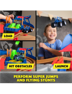 Set de Juego Monster Jam Supercharge Speedway con 2 Camiones 2