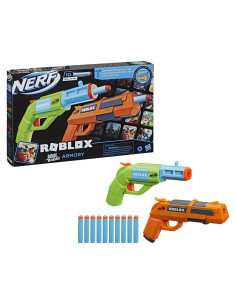 Nerf Roblox Jailbreak Set 2 Blasters Acción Martillo 10 Dardos