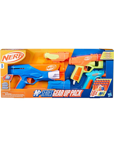 Paquete de Equipamiento Nerf N Series con 3 Blasters y 18 Dardos