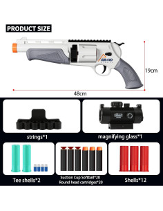 Pistola de Juguete DWMTGS Grizzly con 20 Dardos de Espuma 2