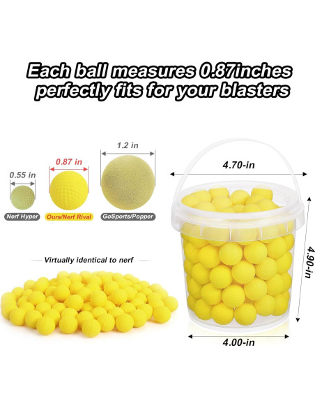 Recarga 100 Balas Espuma TiopLior para Pistola Nerf Rival