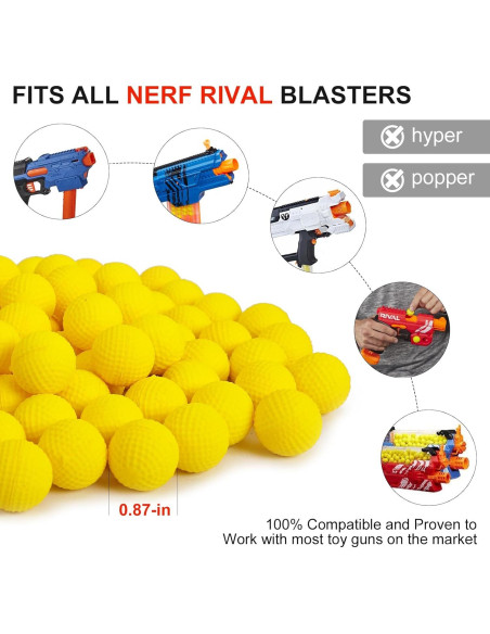 Recarga 100 Balas Espuma TiopLior para Pistola Nerf Rival
