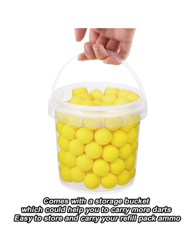 Recarga 100 Balas Espuma TiopLior para Pistola Nerf Rival