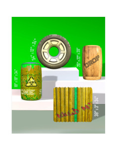 Skywin Obstáculos Inflables 4 Piezas para Laser Tag Verde 2