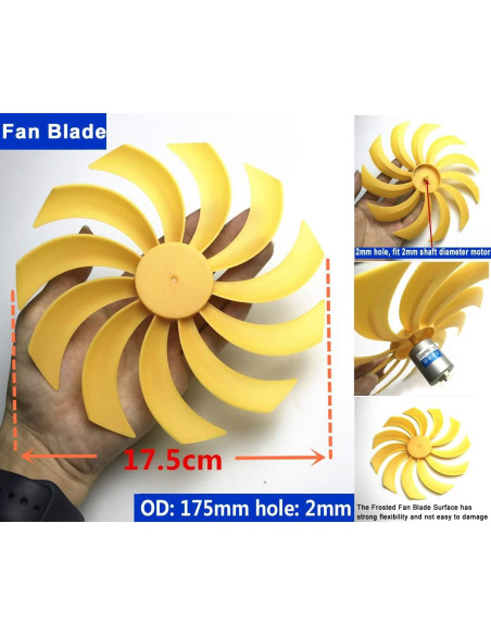 Generador Eólico QINIZX Kit DIY Luz LED 5V 5W