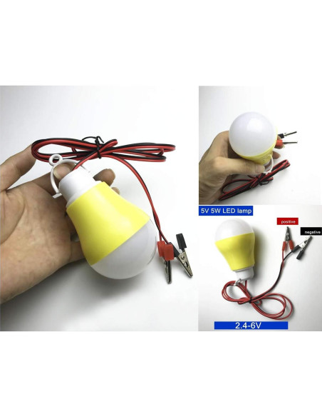 Generador Eólico QINIZX Kit DIY Luz LED 5V 5W