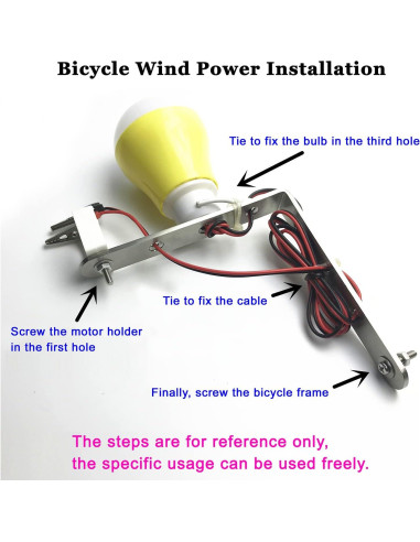 Generador Eólico QINIZX Kit DIY Luz LED 5V 5W