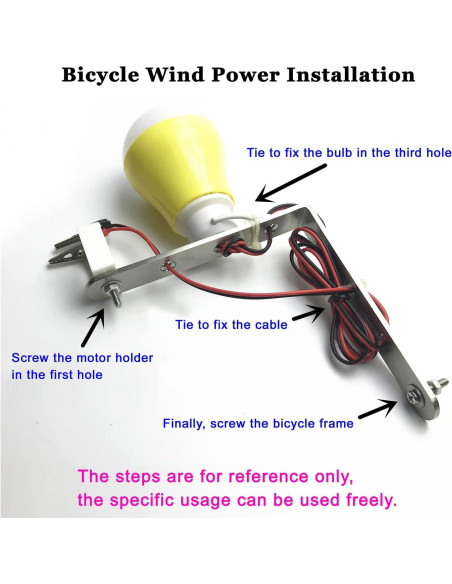 Generador Eólico QINIZX Kit DIY Luz LED 5V 5W