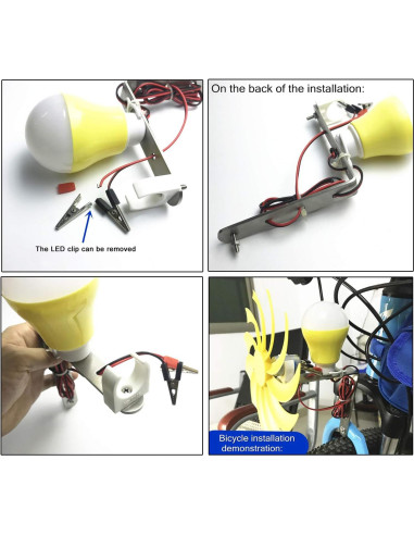 Generador Eólico QINIZX Kit DIY Luz LED 5V 5W