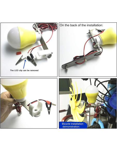 Generador Eólico QINIZX Kit DIY Luz LED 5V 5W