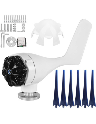 Generador Eólico ViaGasaFamido 800W 12V 6 Aspas Azul