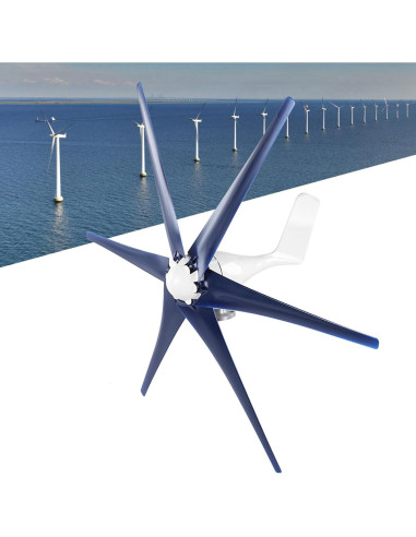 Generador Eólico ViaGasaFamido 800W 12V 6 Aspas Azul