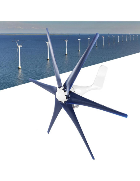 Generador Eólico ViaGasaFamido 800W 12V 6 Aspas Azul