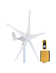 Generador Eólico Pikasola 400W 24V con 5 Aspas y Controlador