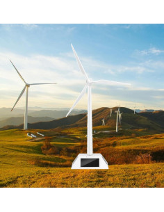 Molino de Viento Solar DIY Yiluren para Decoración y Ciencia 2