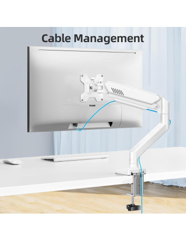 Brazo de Monitor MOUNTUP para Pantallas de 33 a 81 cm Blanco