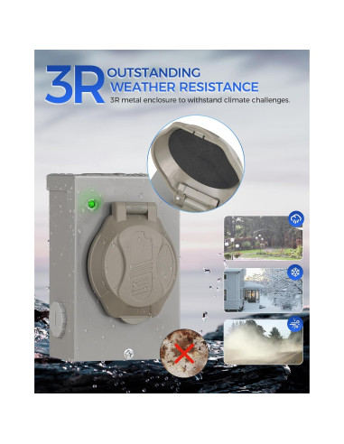 Caja de entrada de generador WILAWELS 50 Amp NEMA SS2-50P