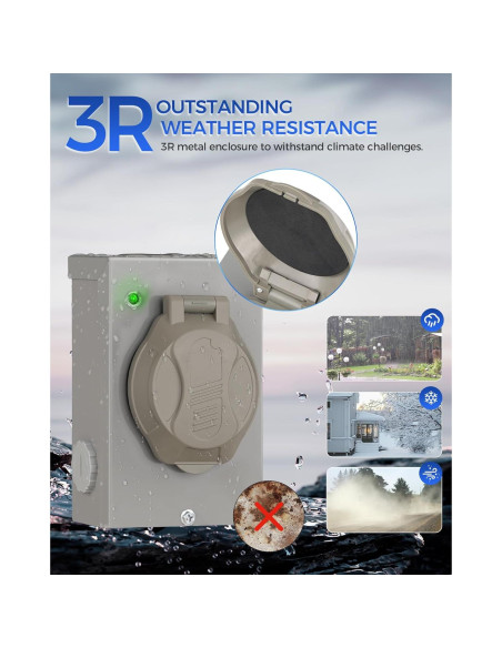 Caja de entrada de generador WILAWELS 50 Amp NEMA SS2-50P