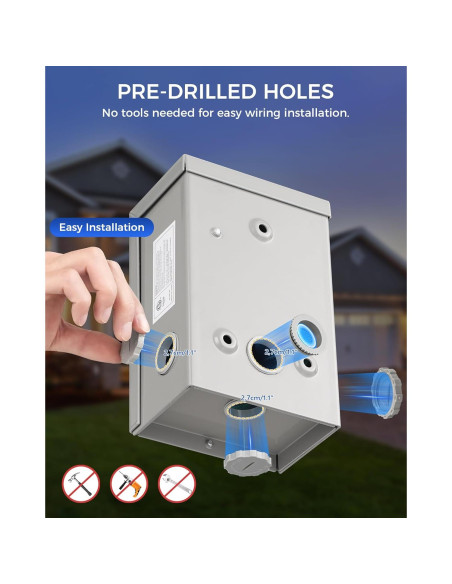 Caja de entrada de generador WILAWELS 50 Amp NEMA SS2-50P