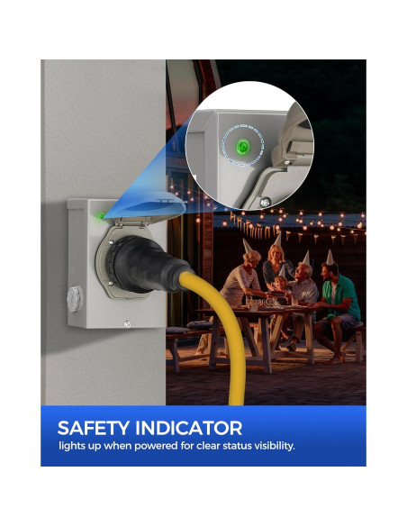 Caja de entrada de generador WILAWELS 50 Amp NEMA SS2-50P