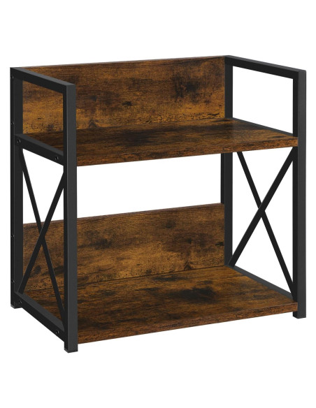 Organizador de Estante YINMIT 2 Niveles Madera Rústica