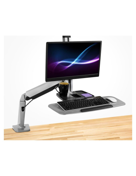 Mount-It! Soporte de escritorio ajustable de pie y sentado
