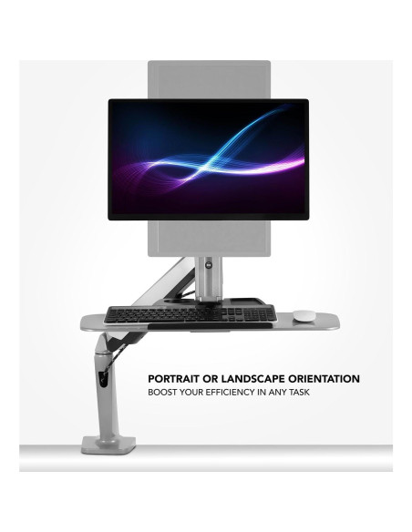 Mount-It! Soporte de escritorio ajustable de pie y sentado