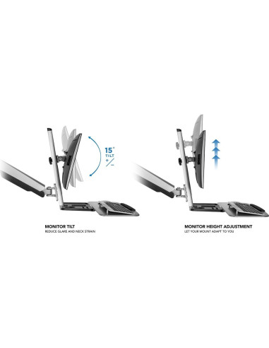 Mount-It! Soporte de escritorio ajustable de pie y sentado