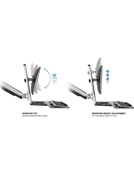 Mount-It! Soporte de escritorio ajustable de pie y sentado